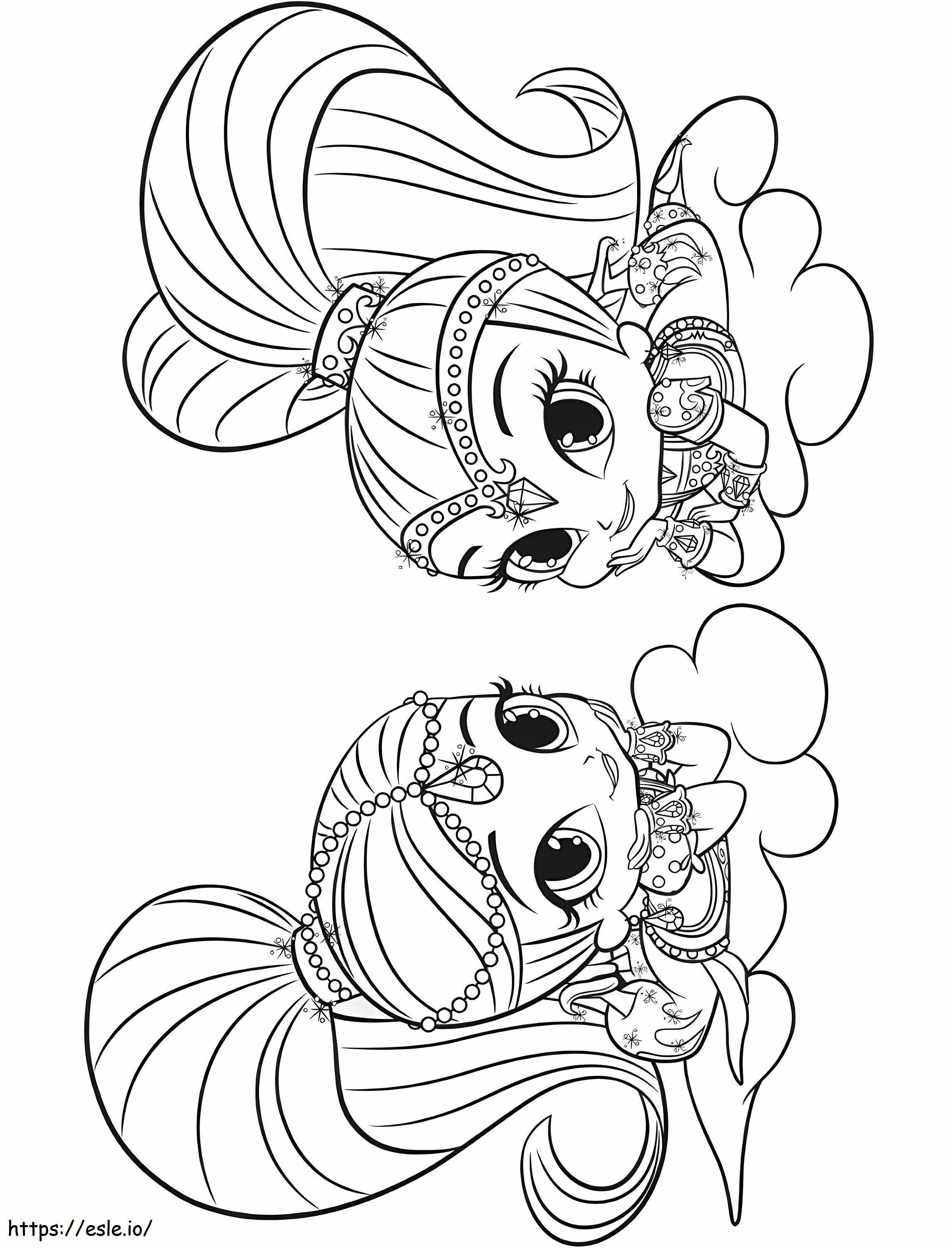 1569586856 Shimmer And Shine On Cloud A4 coloring page