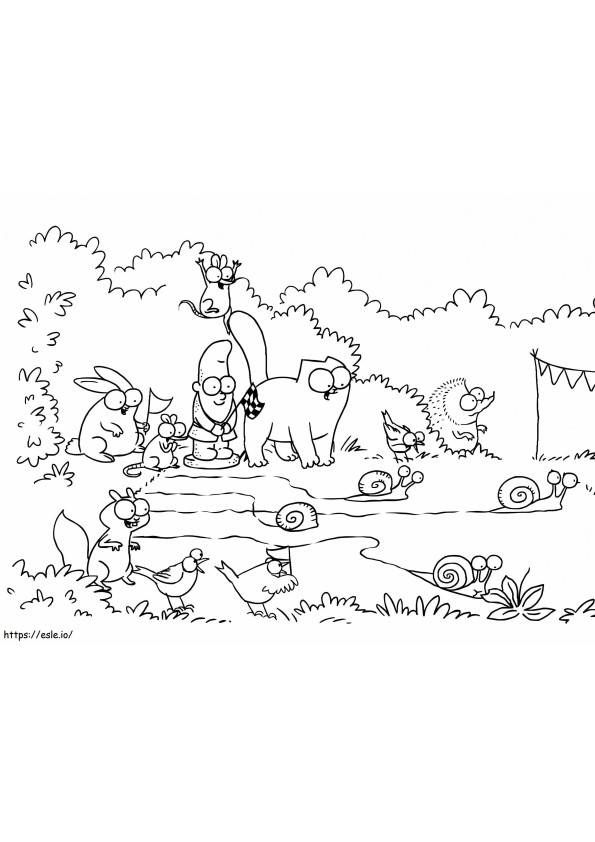 Simons Cat Funny coloring page