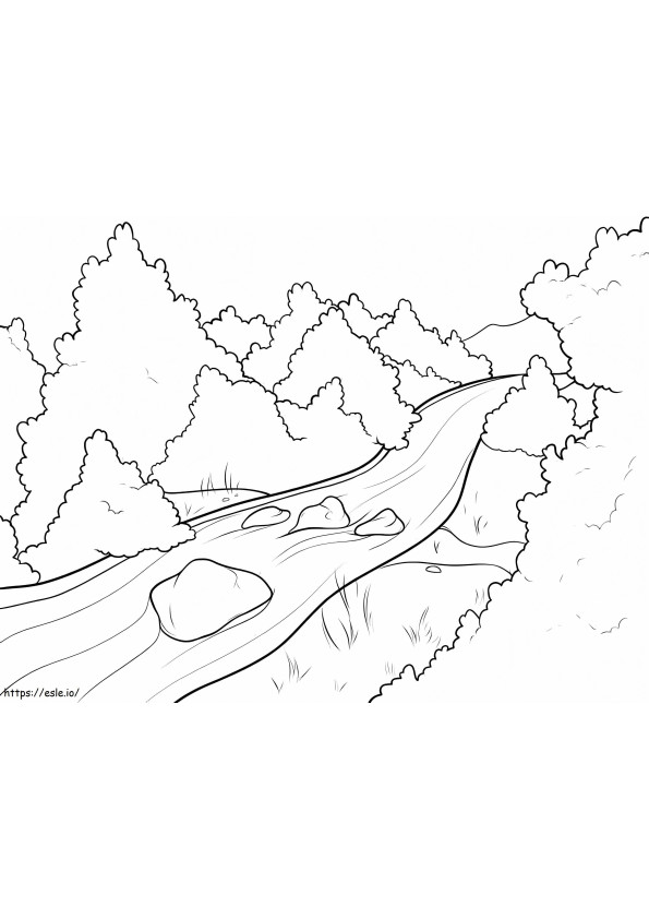 Free River To Print coloring page