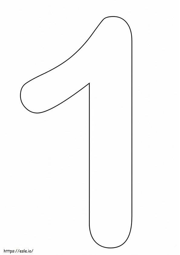 Basic Number 1 coloring page