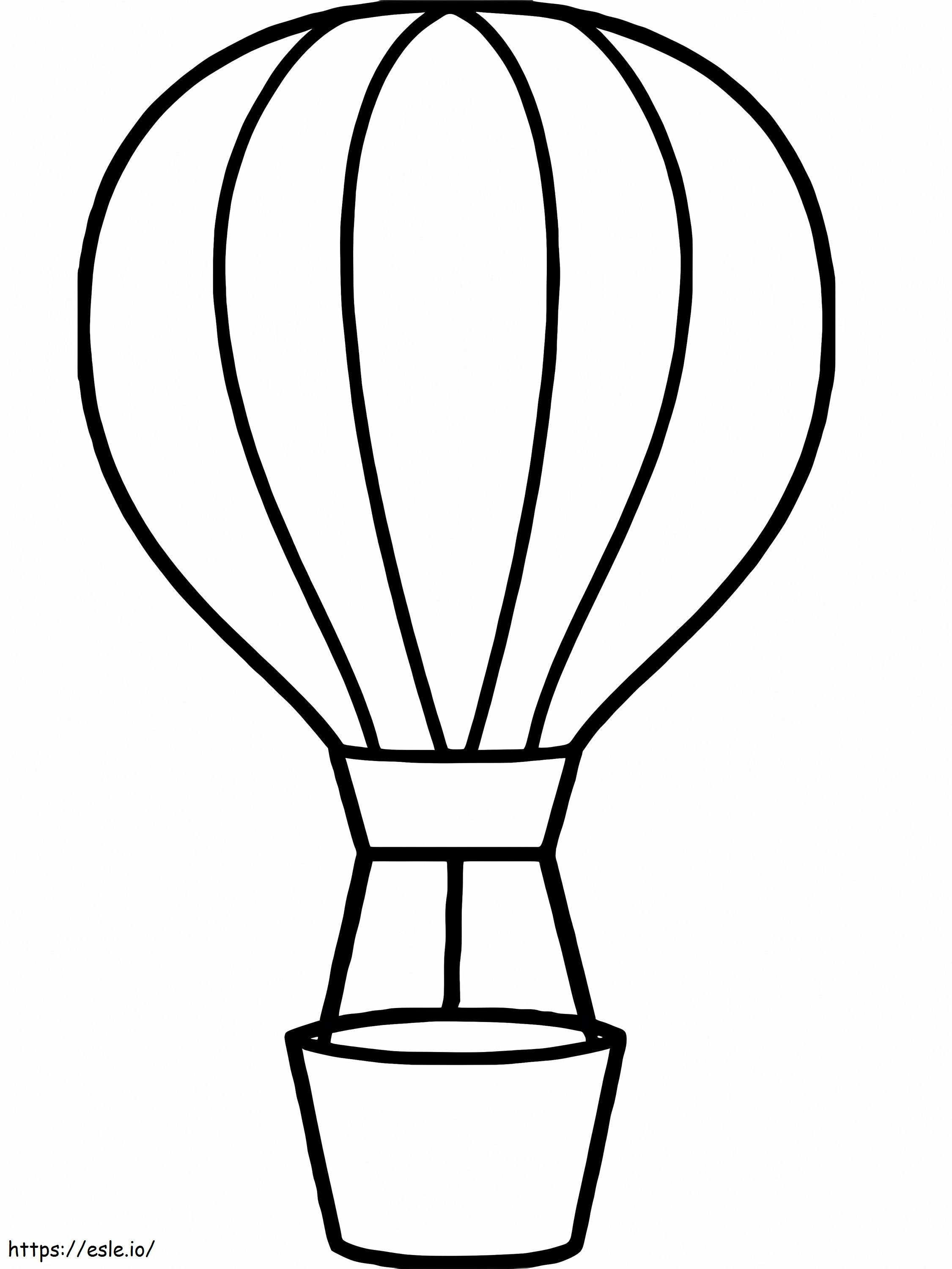 シングル熱気球 3 ぬりえ - 塗り絵