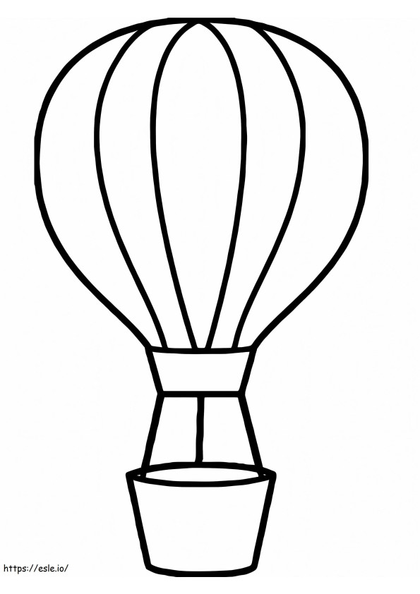 Single Hot Air Balloon 3 coloring page