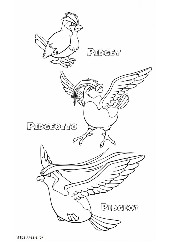 Pidgeotto 5 coloring page