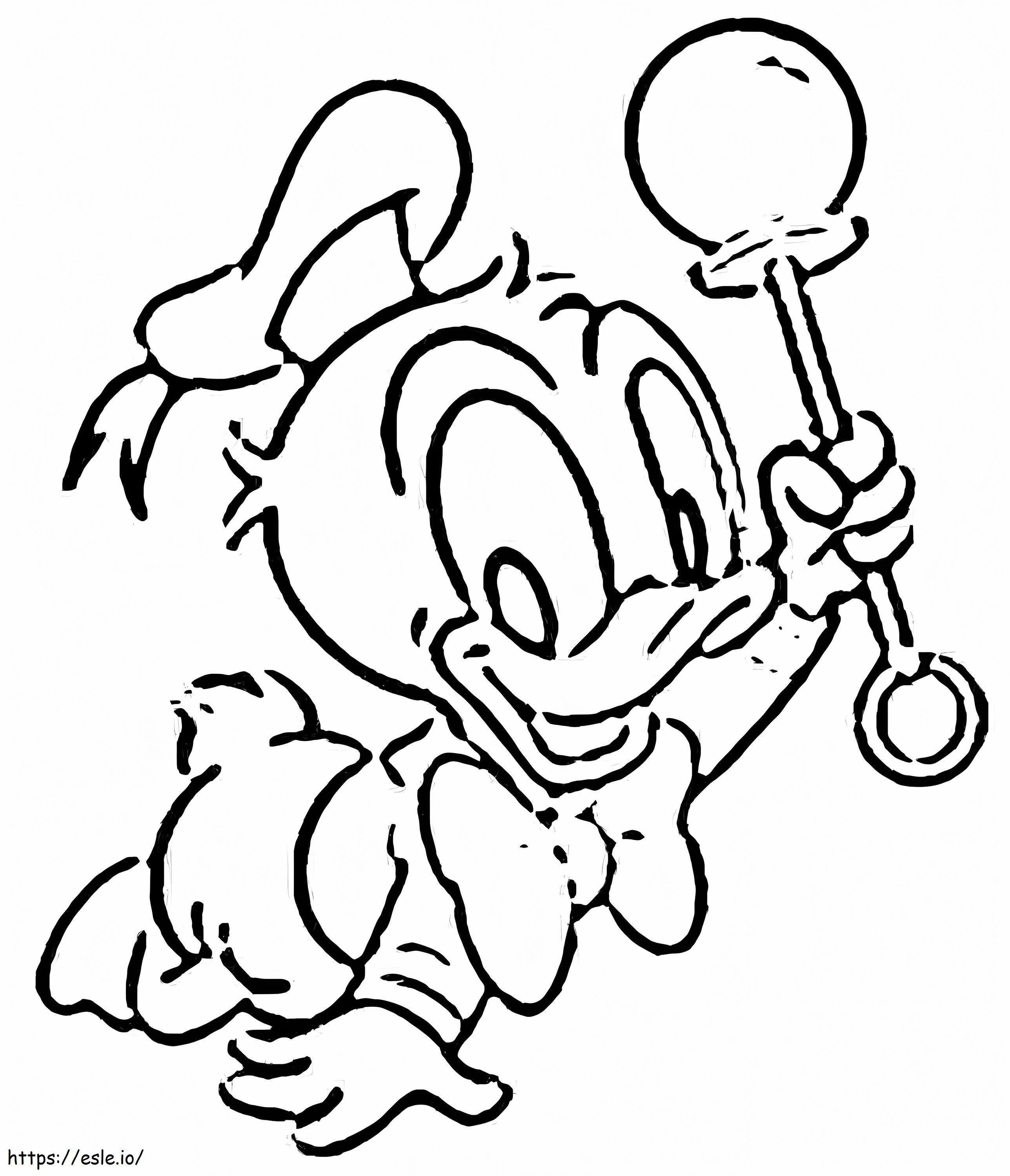 Pato Donald Bebé De Disney para colorear