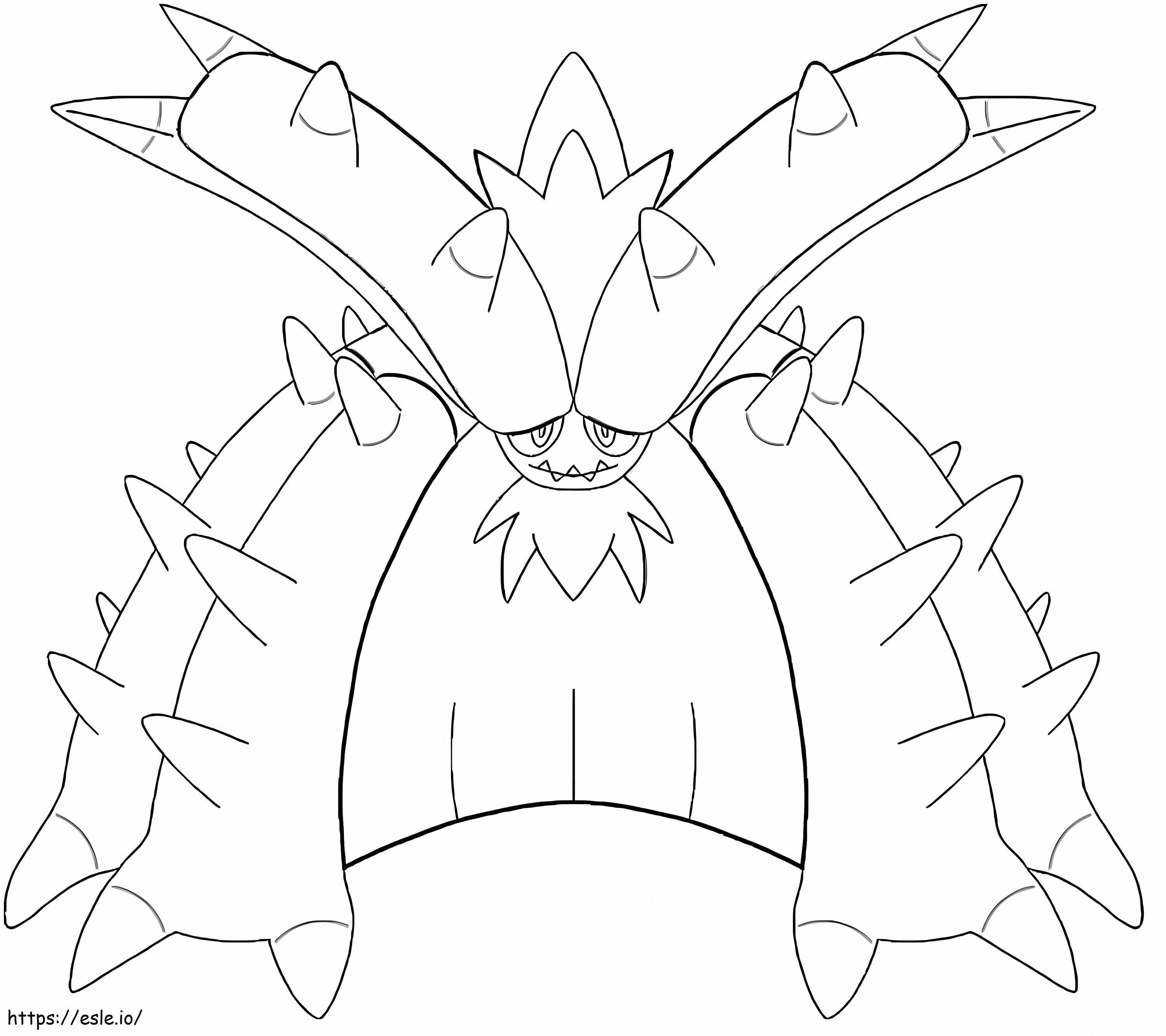 Coloriage Prédastérie Pokémon 3 à imprimer dessin