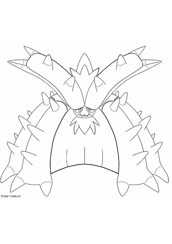 Toxapex Pokemon 3 coloring page