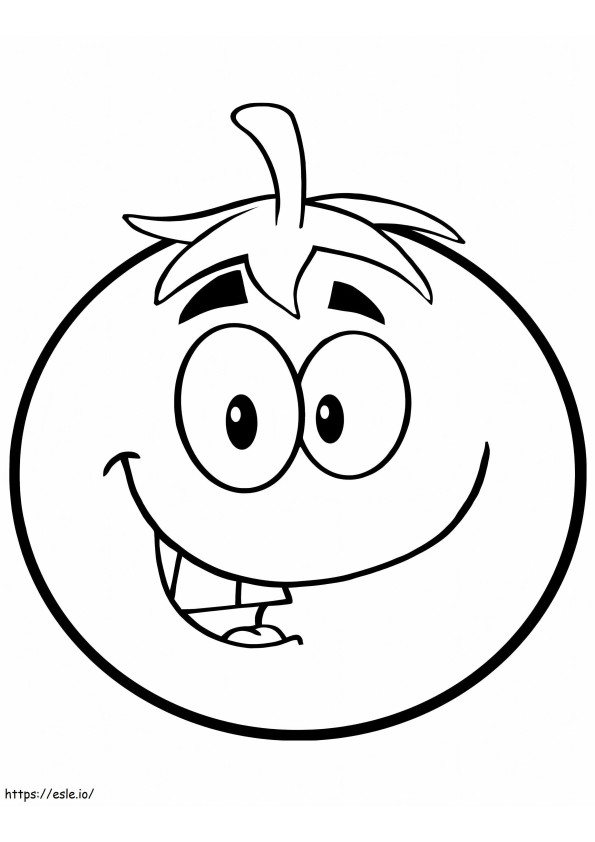 Smiling Tomato Head coloring page