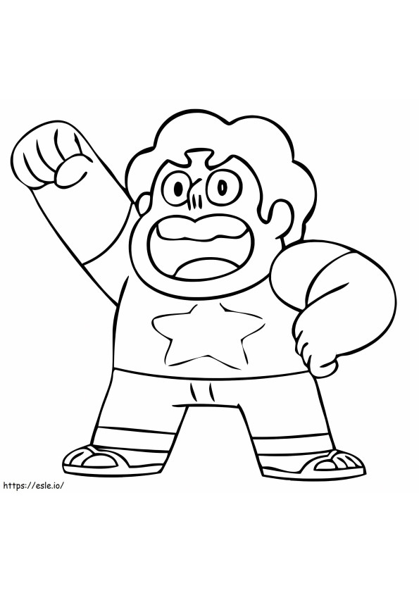 Angry Steven coloring page
