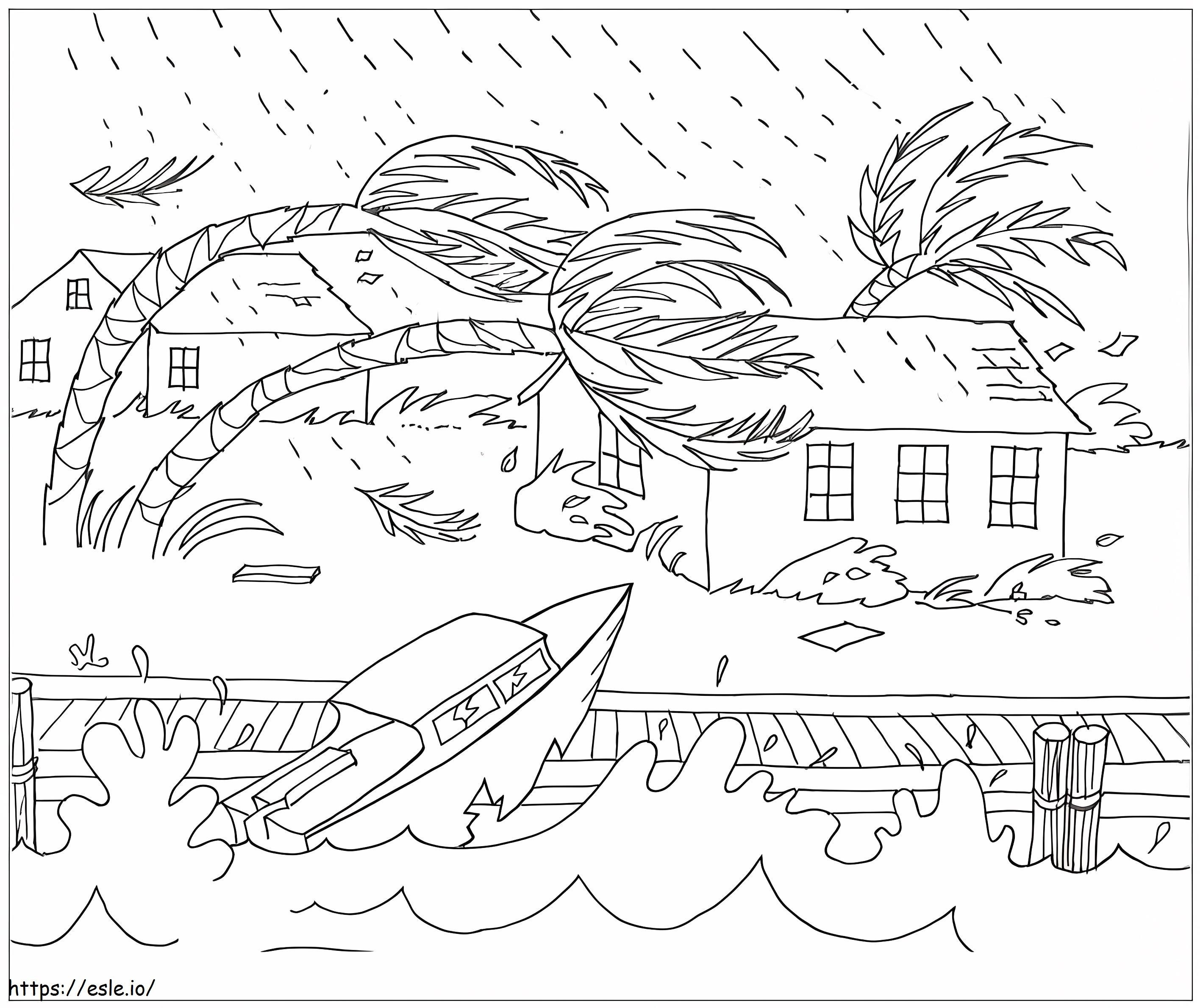 A Severe Weather coloring page