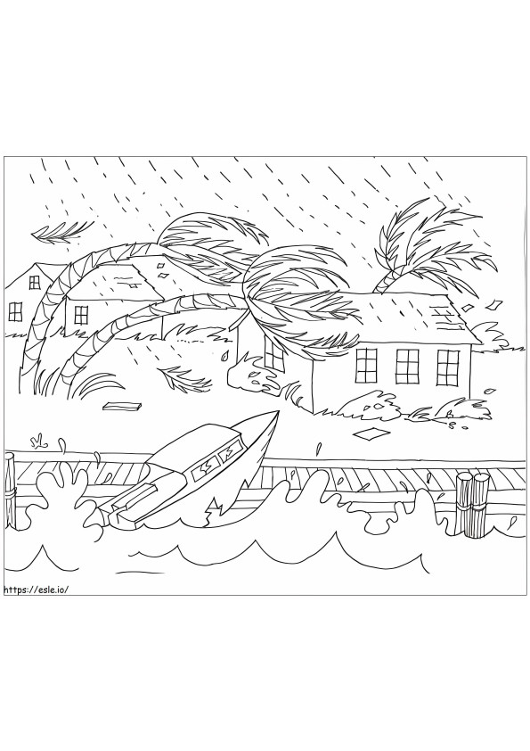 A Severe Weather coloring page