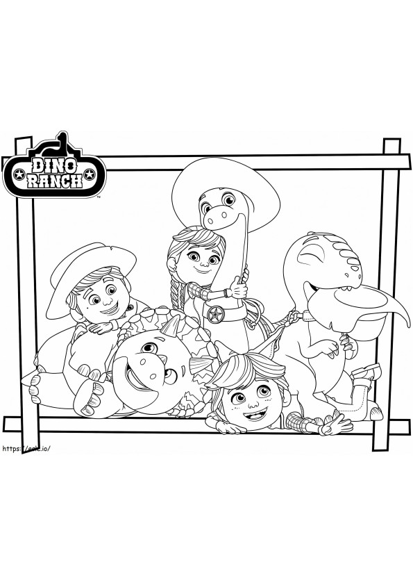 Characters From Dino Ranch coloring page