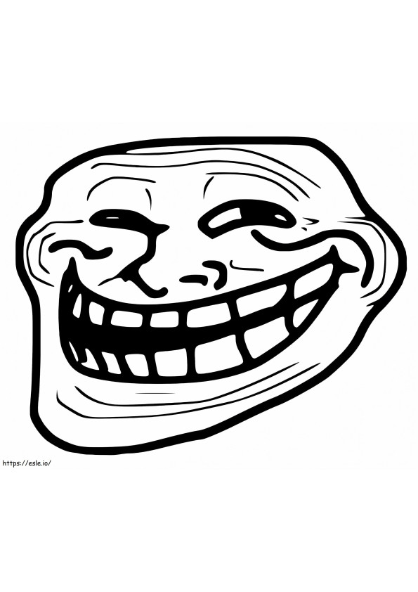 Popular Troll Face coloring page