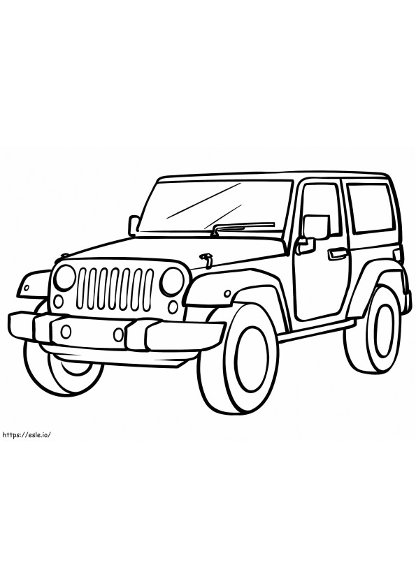 Jeep 3 coloring page