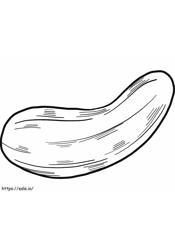 Simple Cucumber coloring page