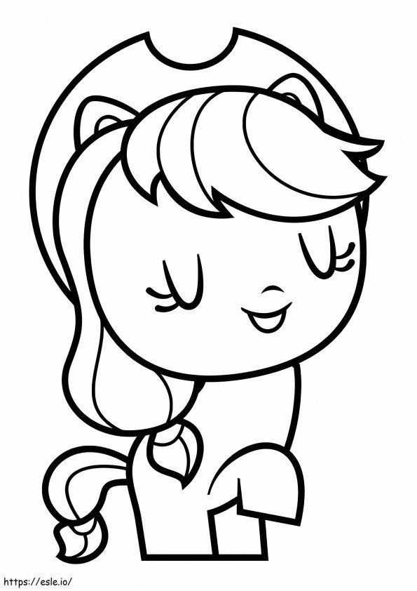 Applejack With Eyes Closed coloring page