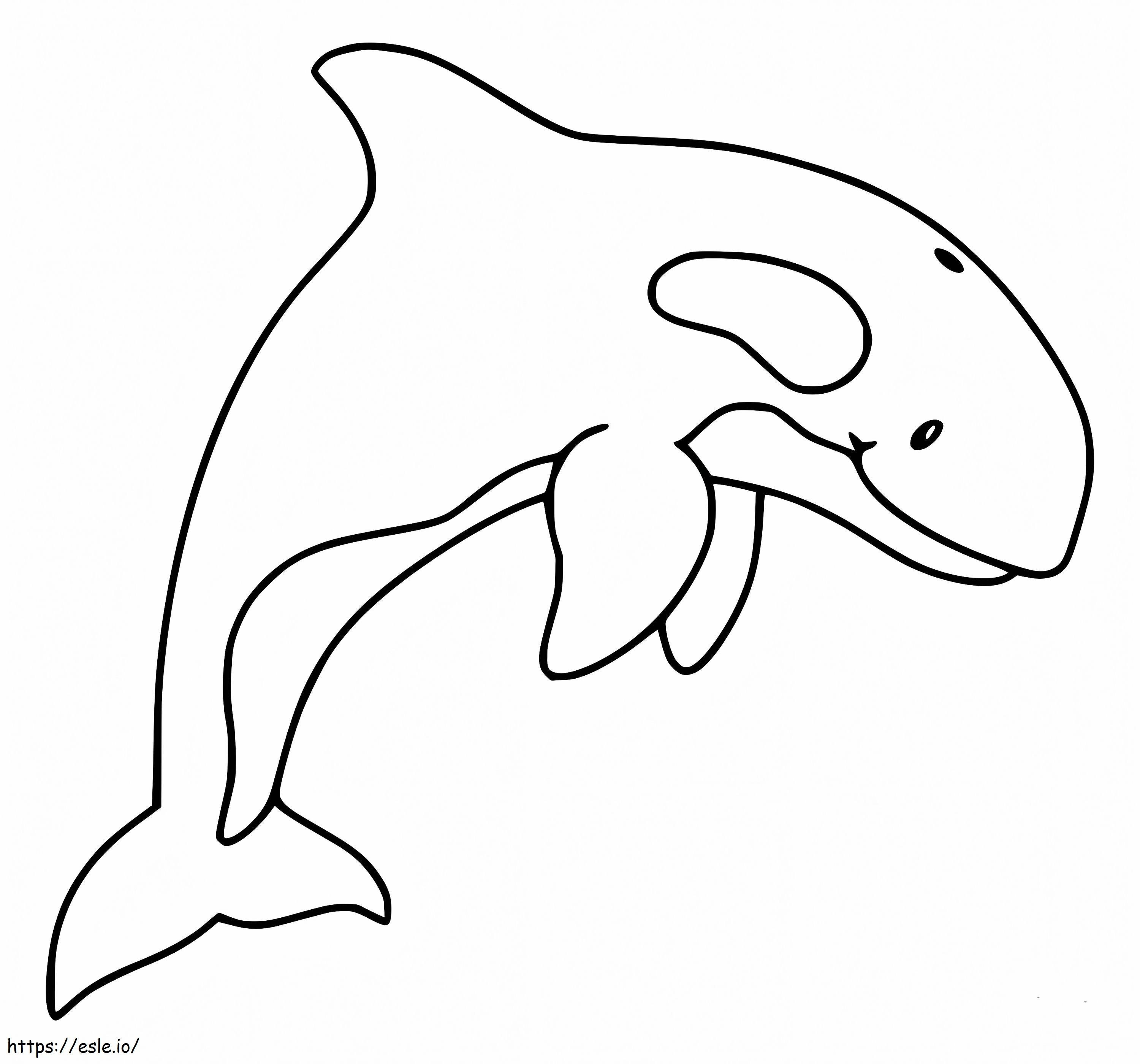 Balena Orca de colorat