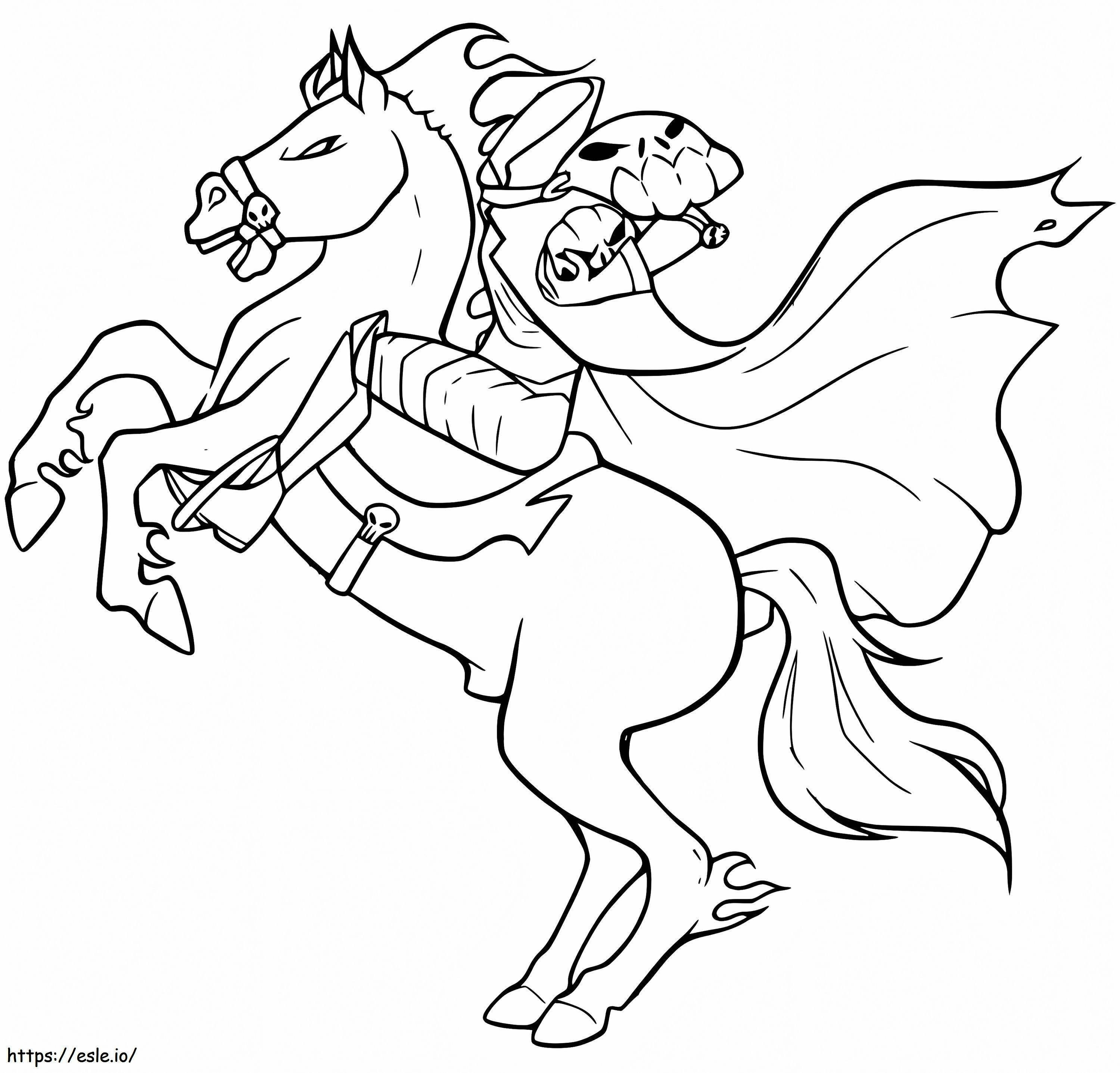 Printable Headless Horseman coloring page