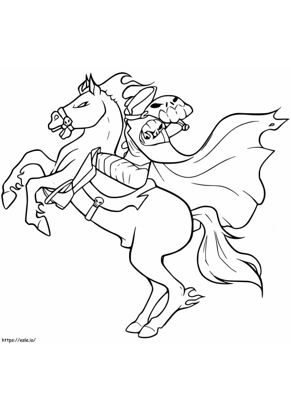 Printable Headless Horseman coloring page