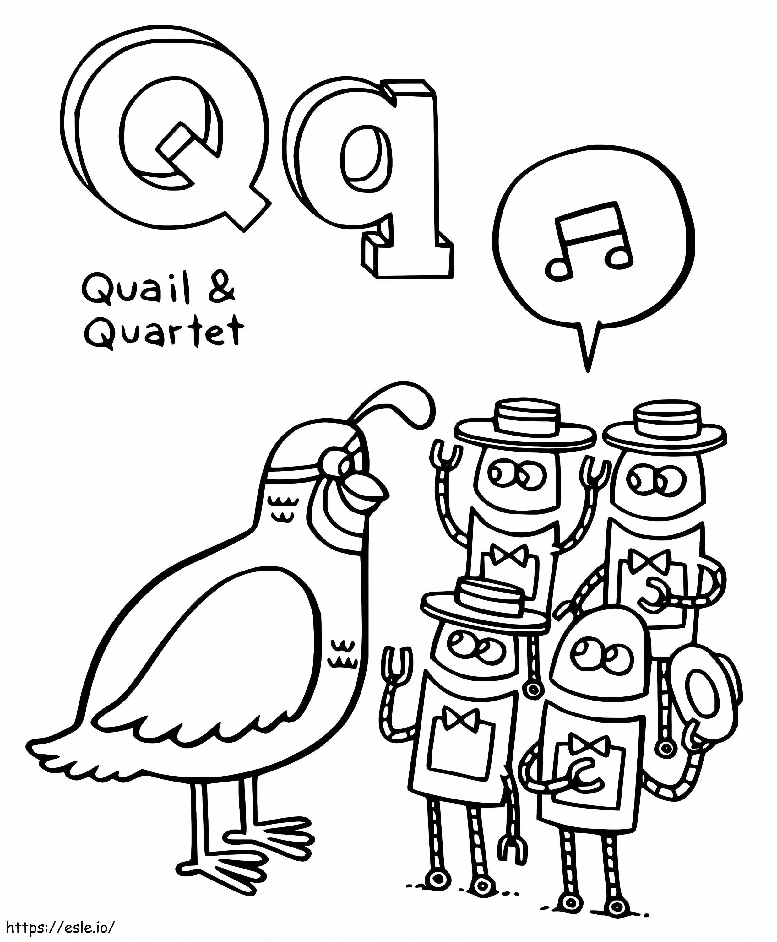 Coloriage Lettre Q de StoryBots à imprimer dessin