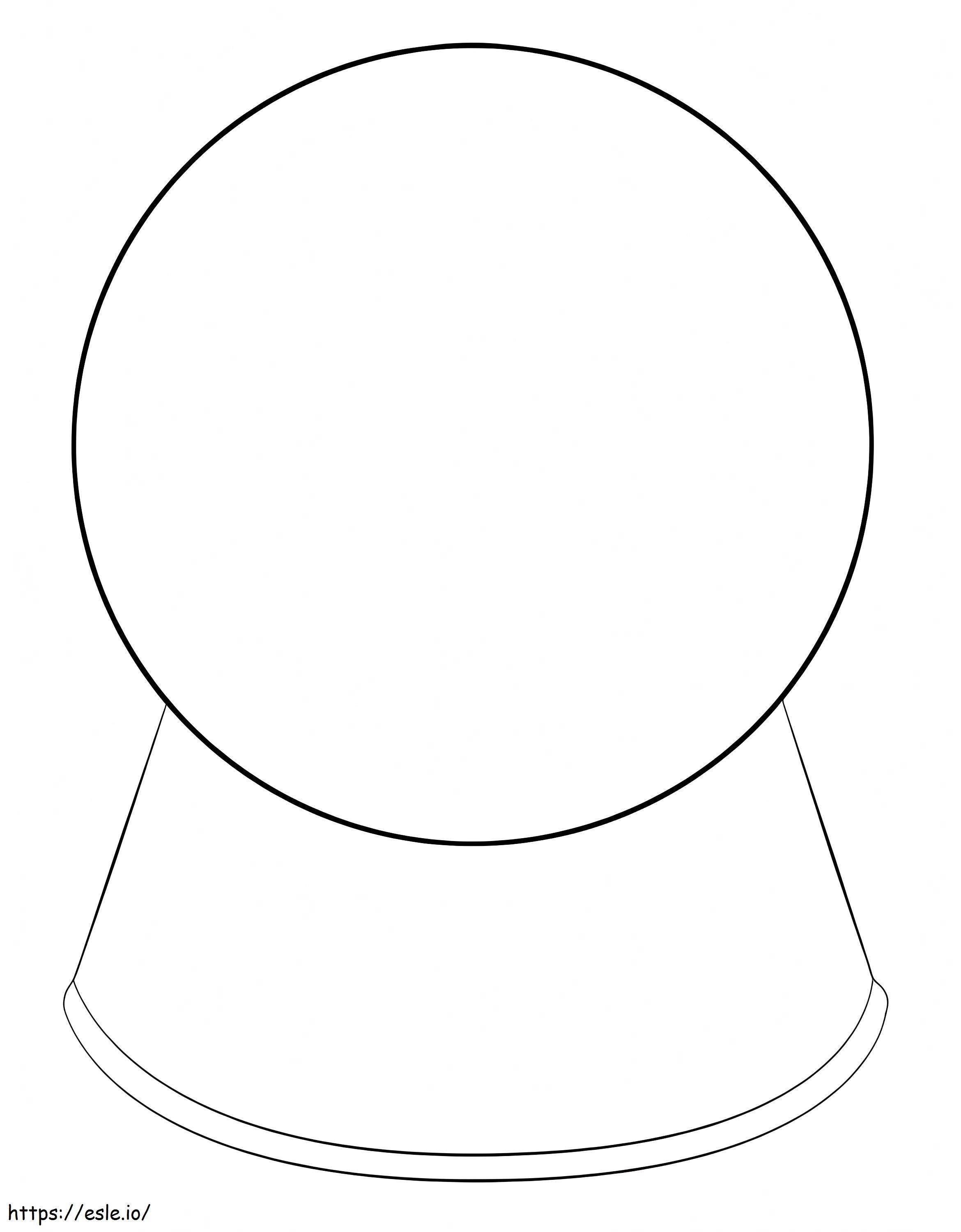 Very Simple Snow Globe coloring page