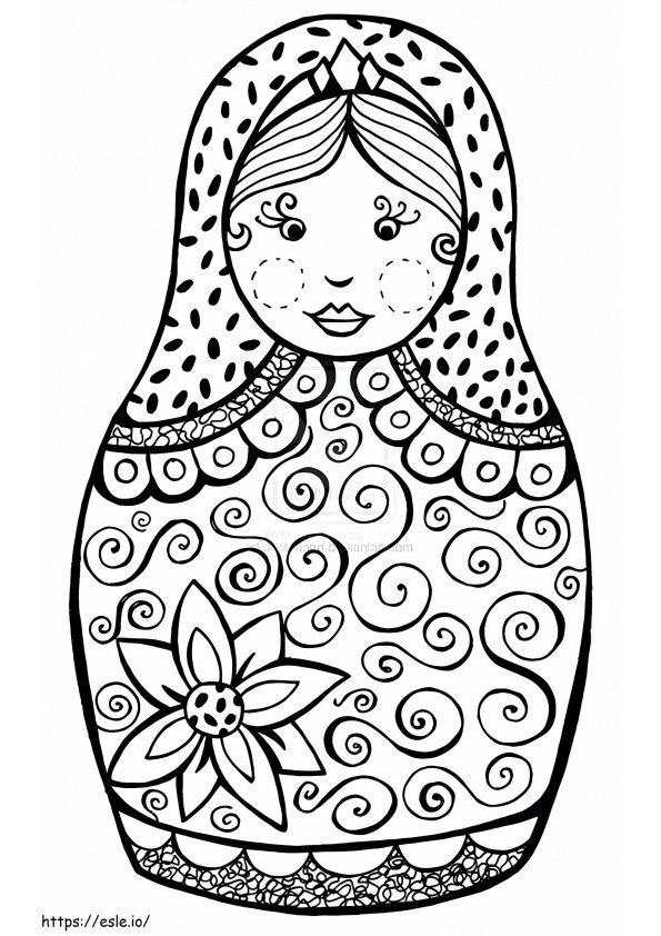 Russian Doll Matryoshka 12 coloring page