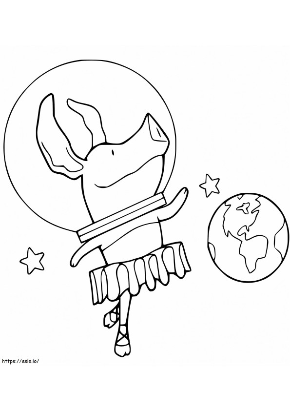 Olivia And Globe coloring page