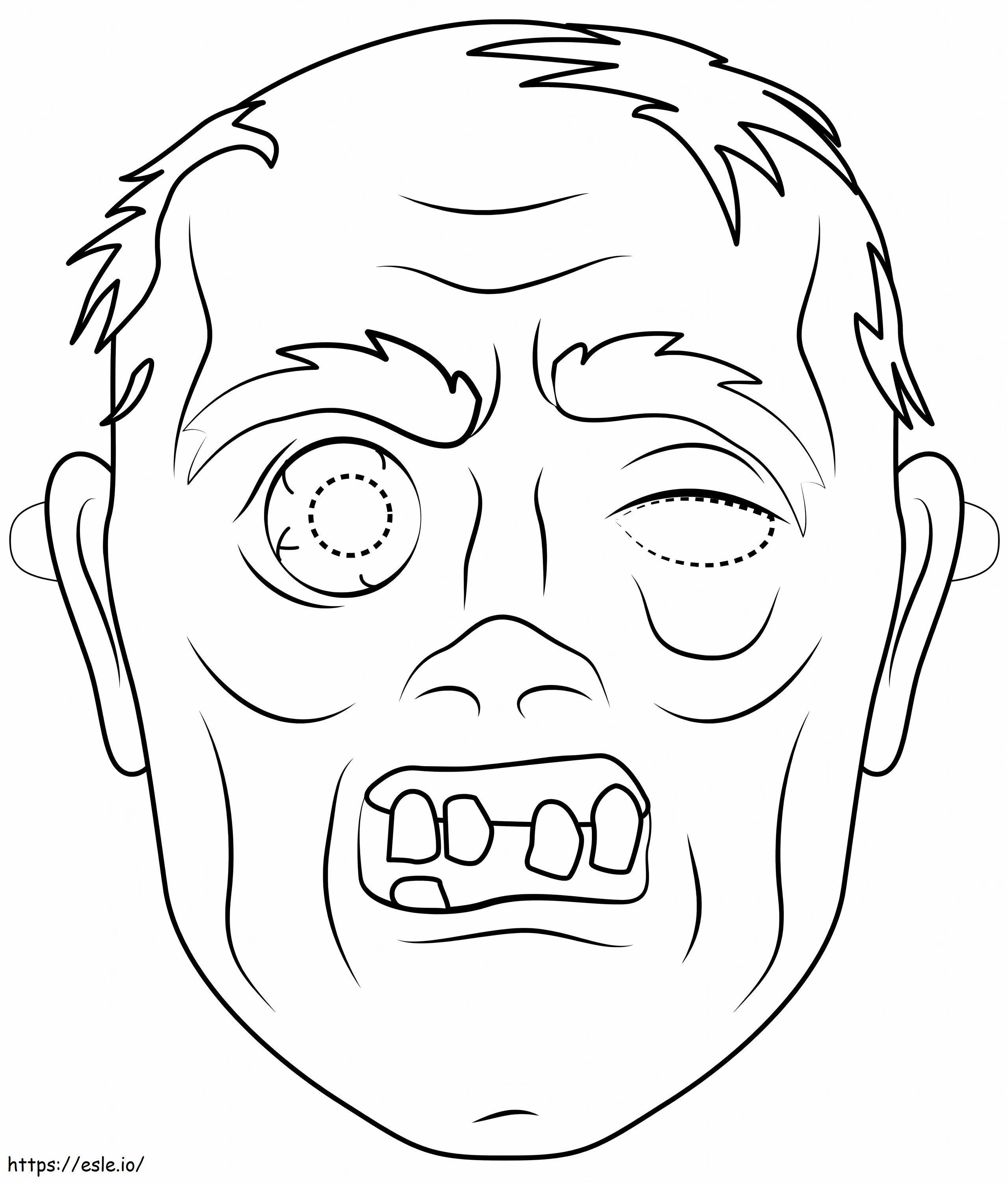 Halloween Mask 3 coloring page