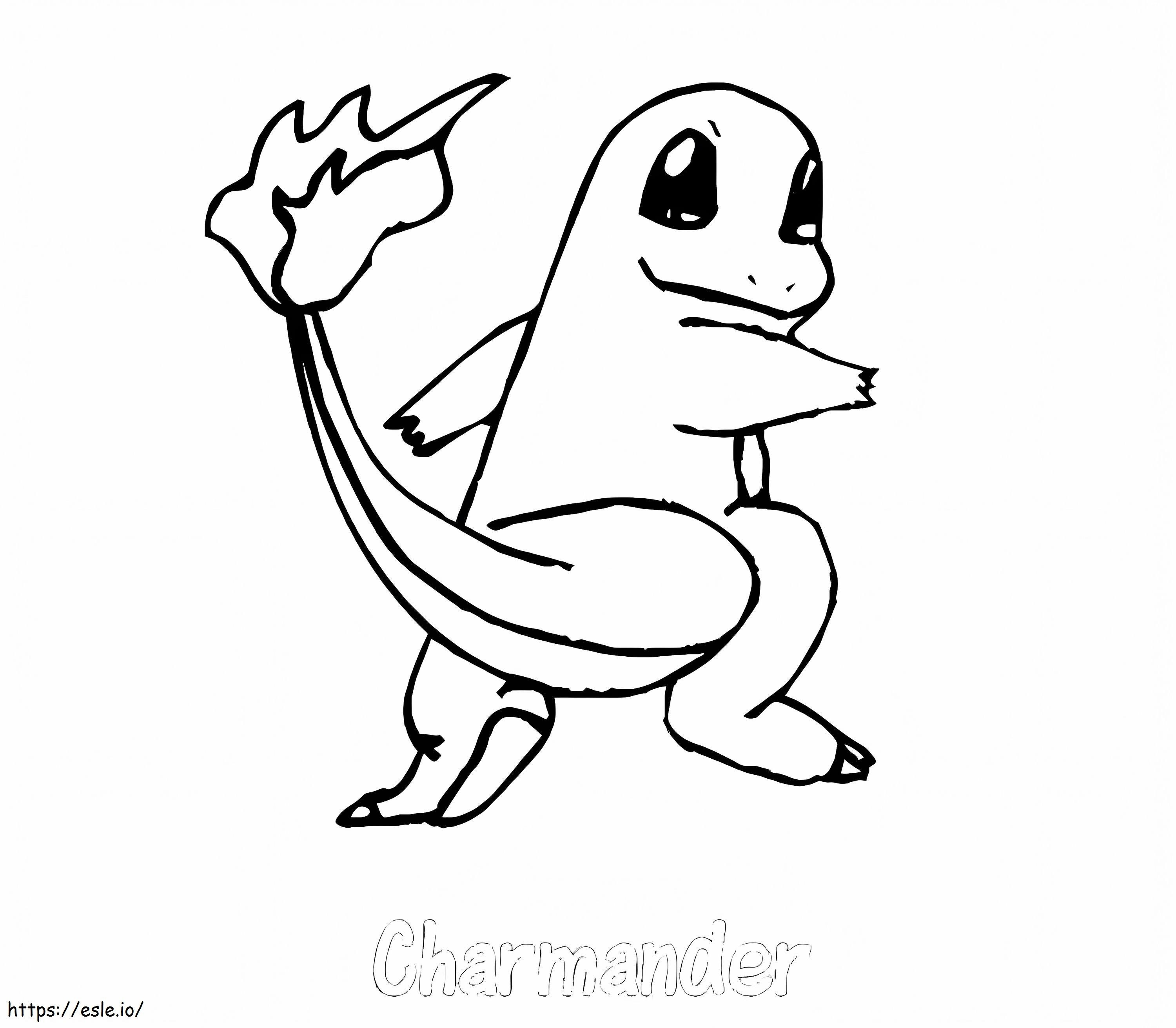 Coloriage Pokemon Salamèche 5 à imprimer dessin