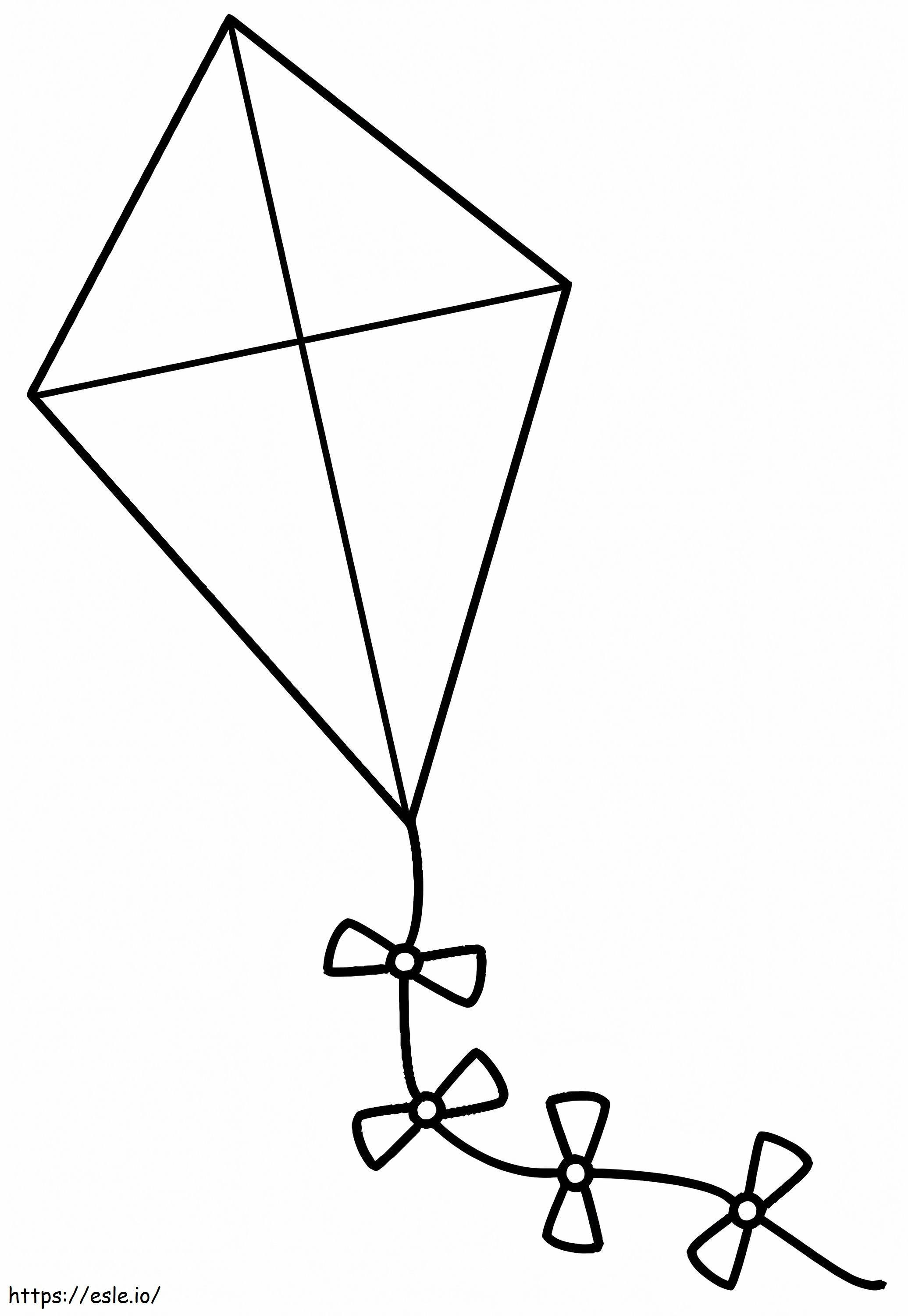 Kite 1 coloring page
