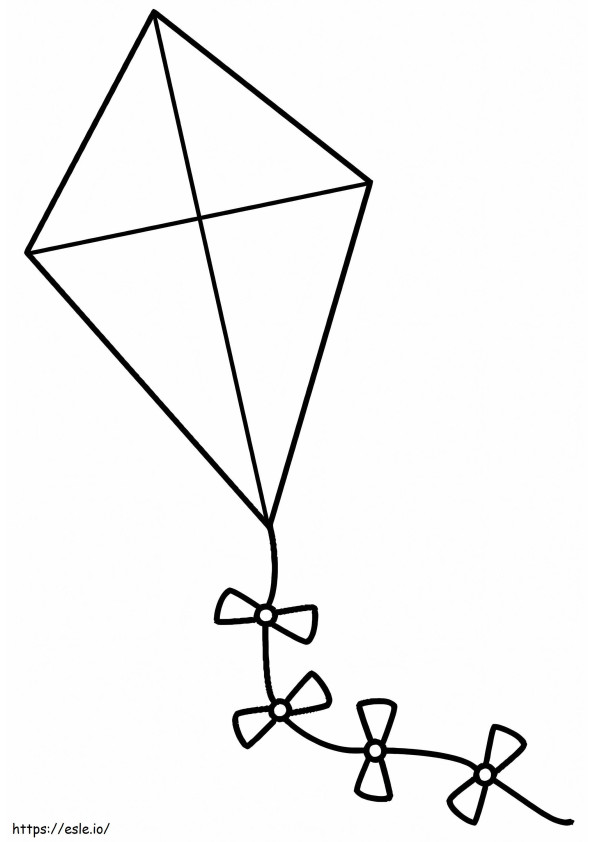 Kite 1 coloring page