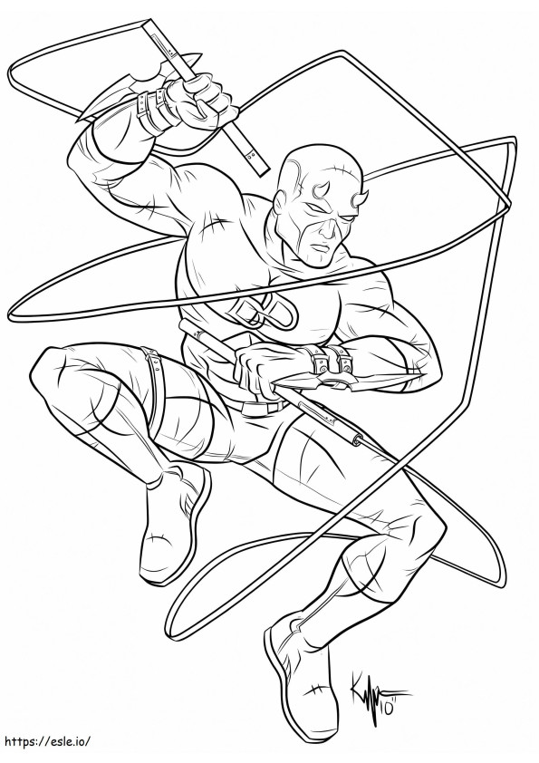 Awesome Daredevil coloring page