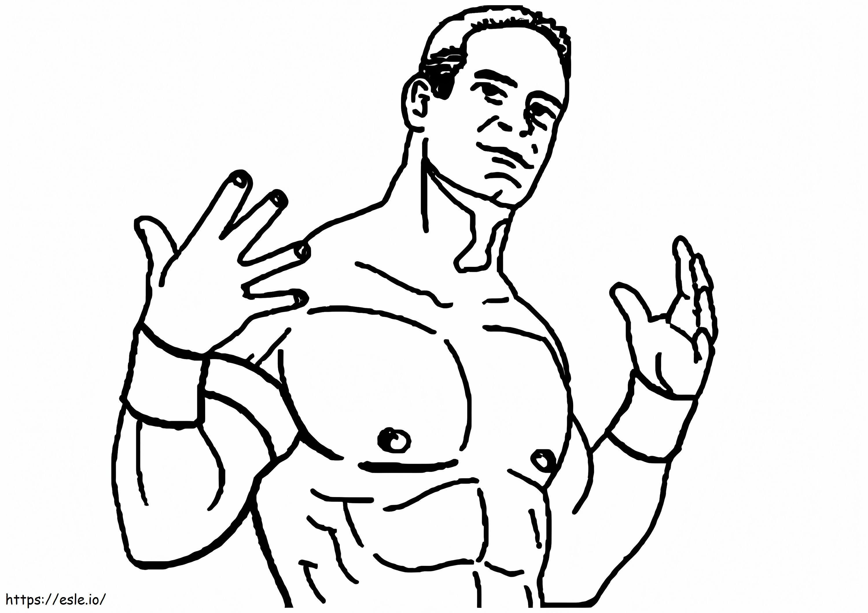 John Cena To Color coloring page
