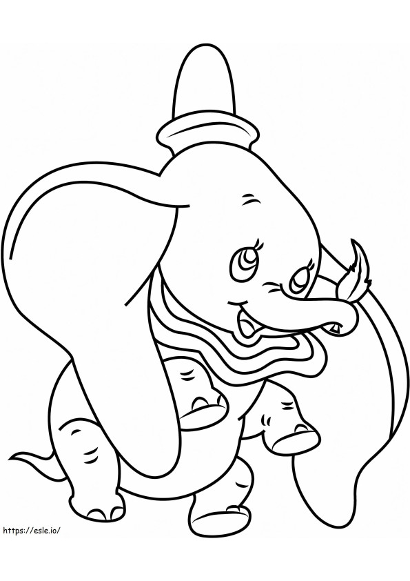 1530929502 Dumbo Holding Leaf A4 värityskuva