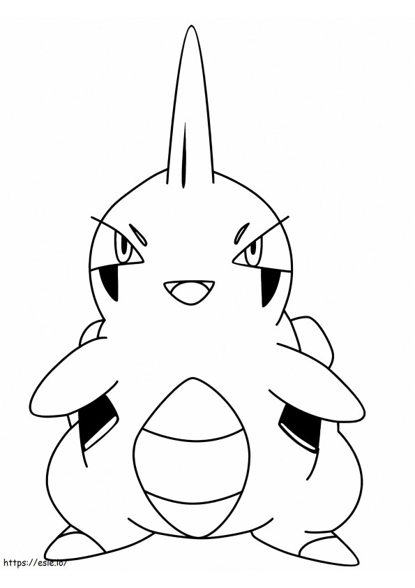 Coloriage Larvitar Pokémon 3 à imprimer dessin