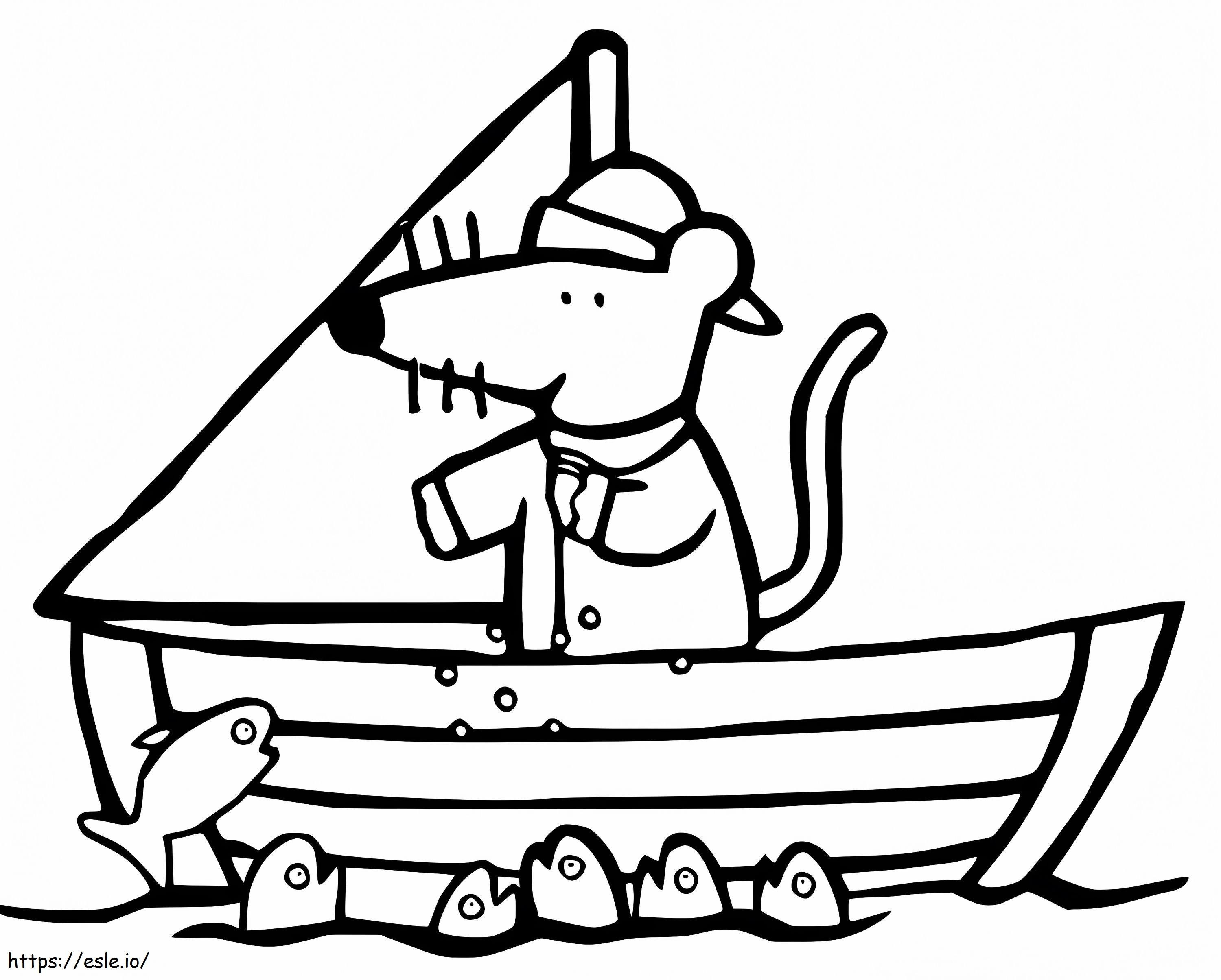 Maisy And Fishes coloring page