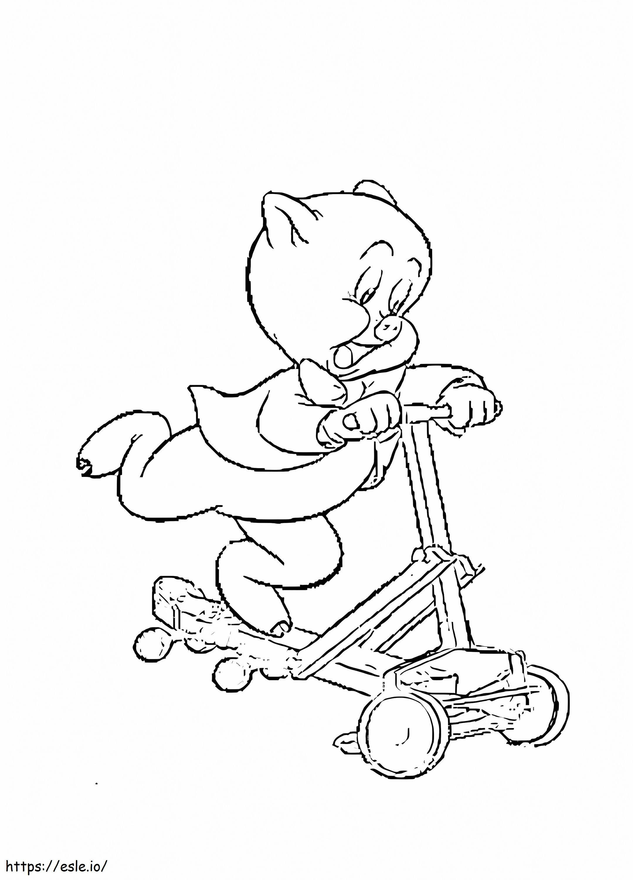 Free Porky Pig coloring page