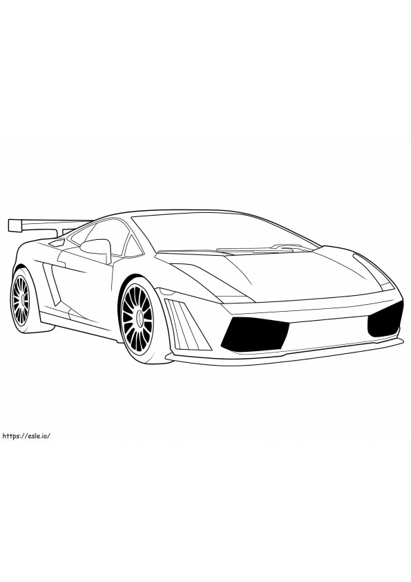 Lamborghini 1 coloring page