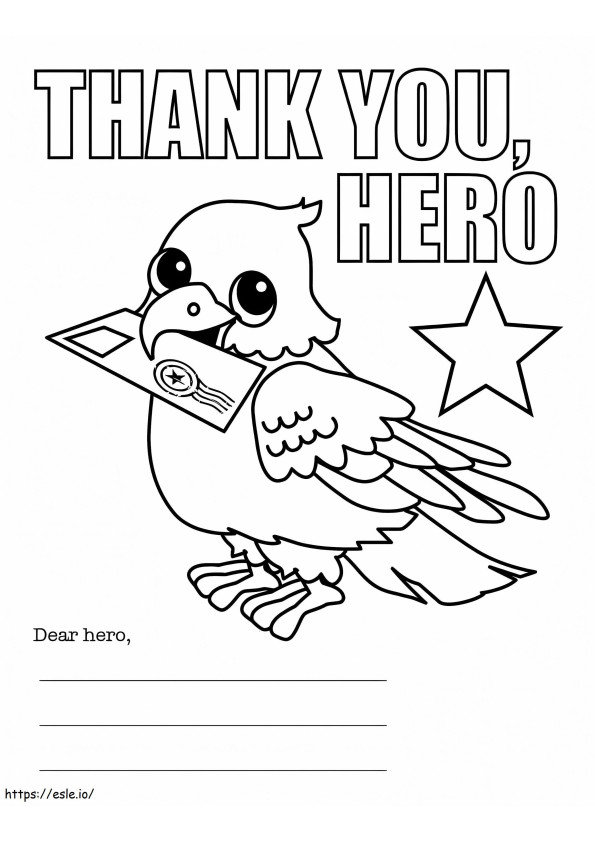 Thank You Military 1 coloring page