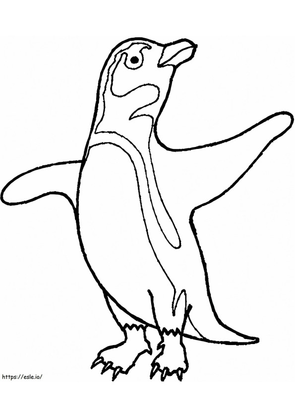 Täydellinen pingviini värityskuva