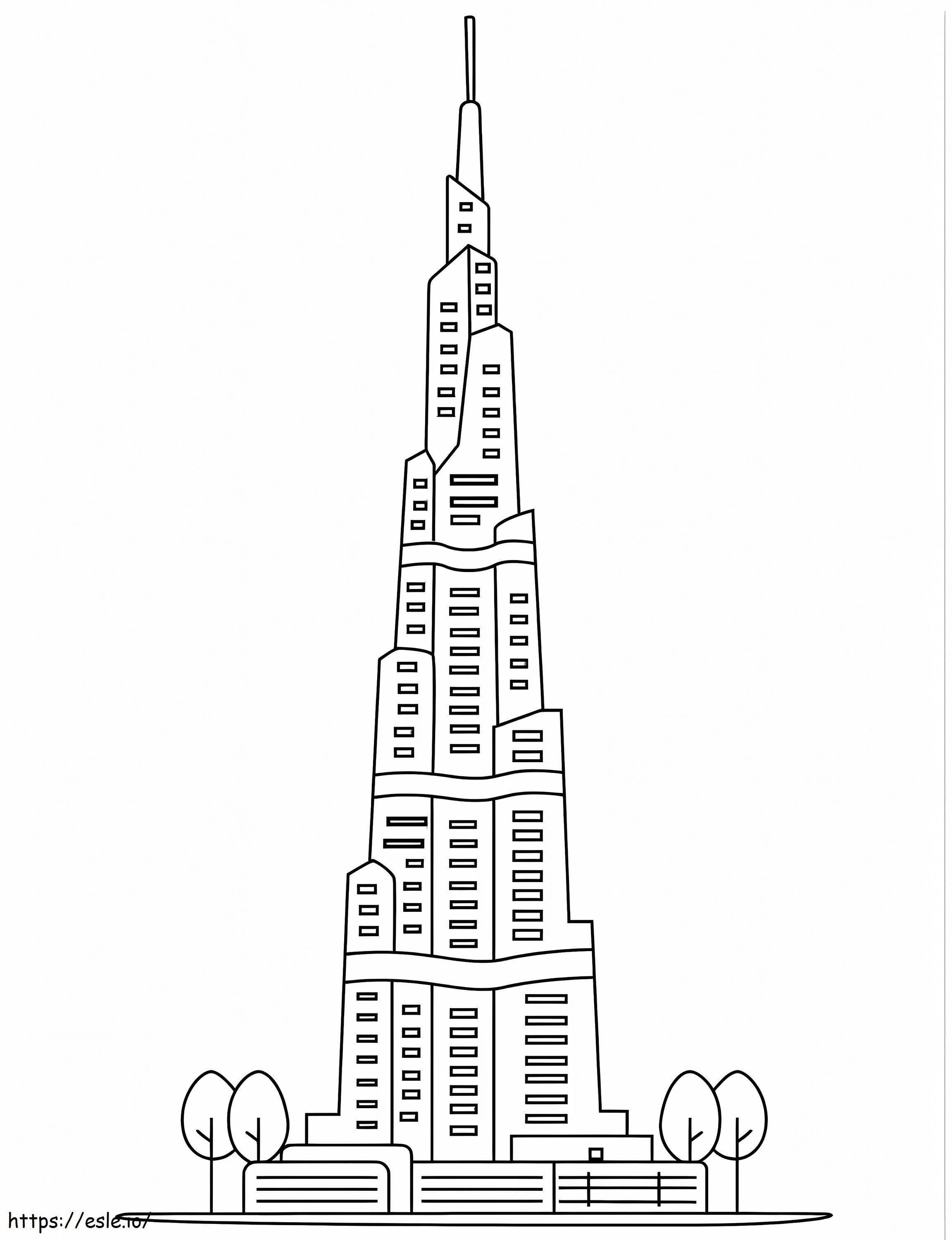 Burj Khalifa 1 para colorear