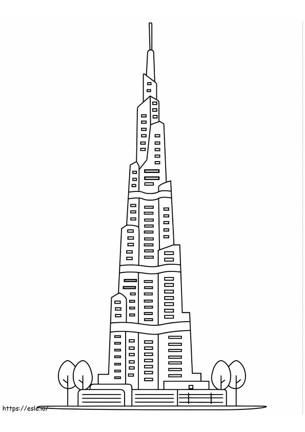 Burj Khalifa 1 para colorear