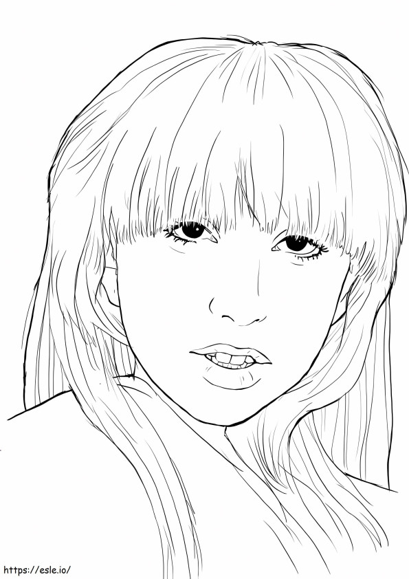 Retrato de Lady Gaga para colorir
