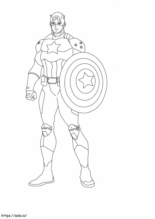 Captain America Standing coloring page