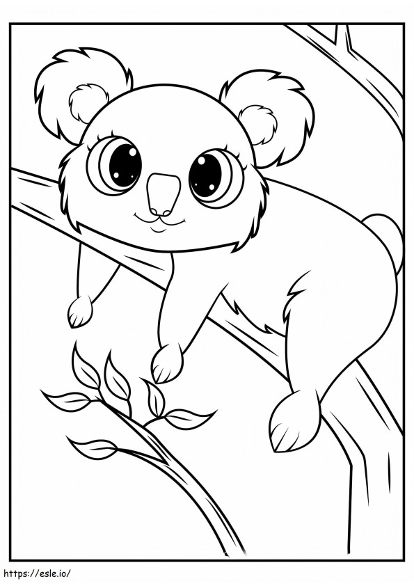Coloriage Koala mignon à imprimer dessin