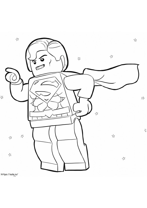 レゴ スーパーマン フライング 1 ぬりえ - 塗り絵
