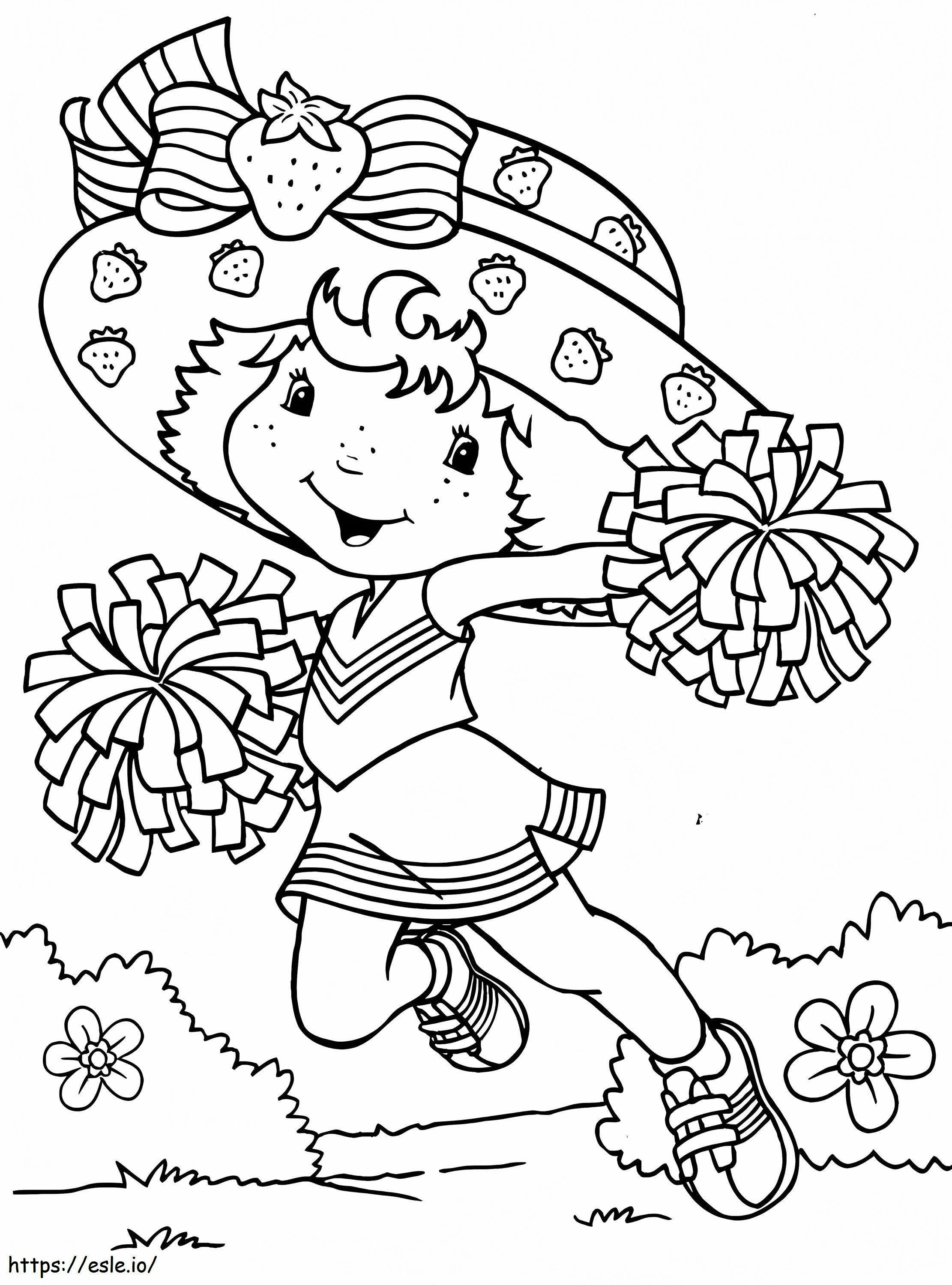 Cheerleaderka z Truskawkowym Ciastkiem kolorowanka