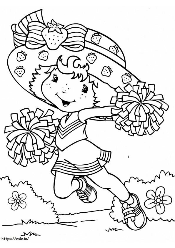 Coloriage Pom-pom girl Shortcake aux Fraises à imprimer dessin