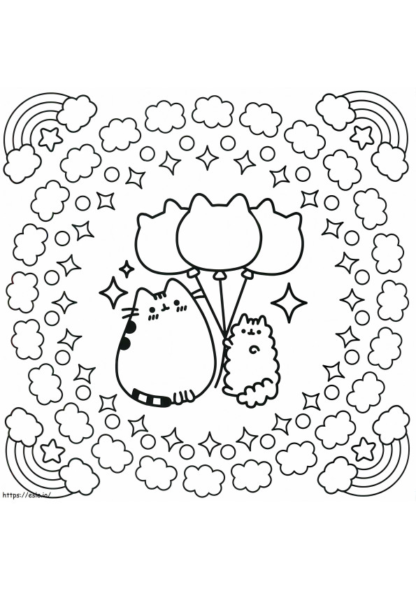Lindo Pusheen coloring page