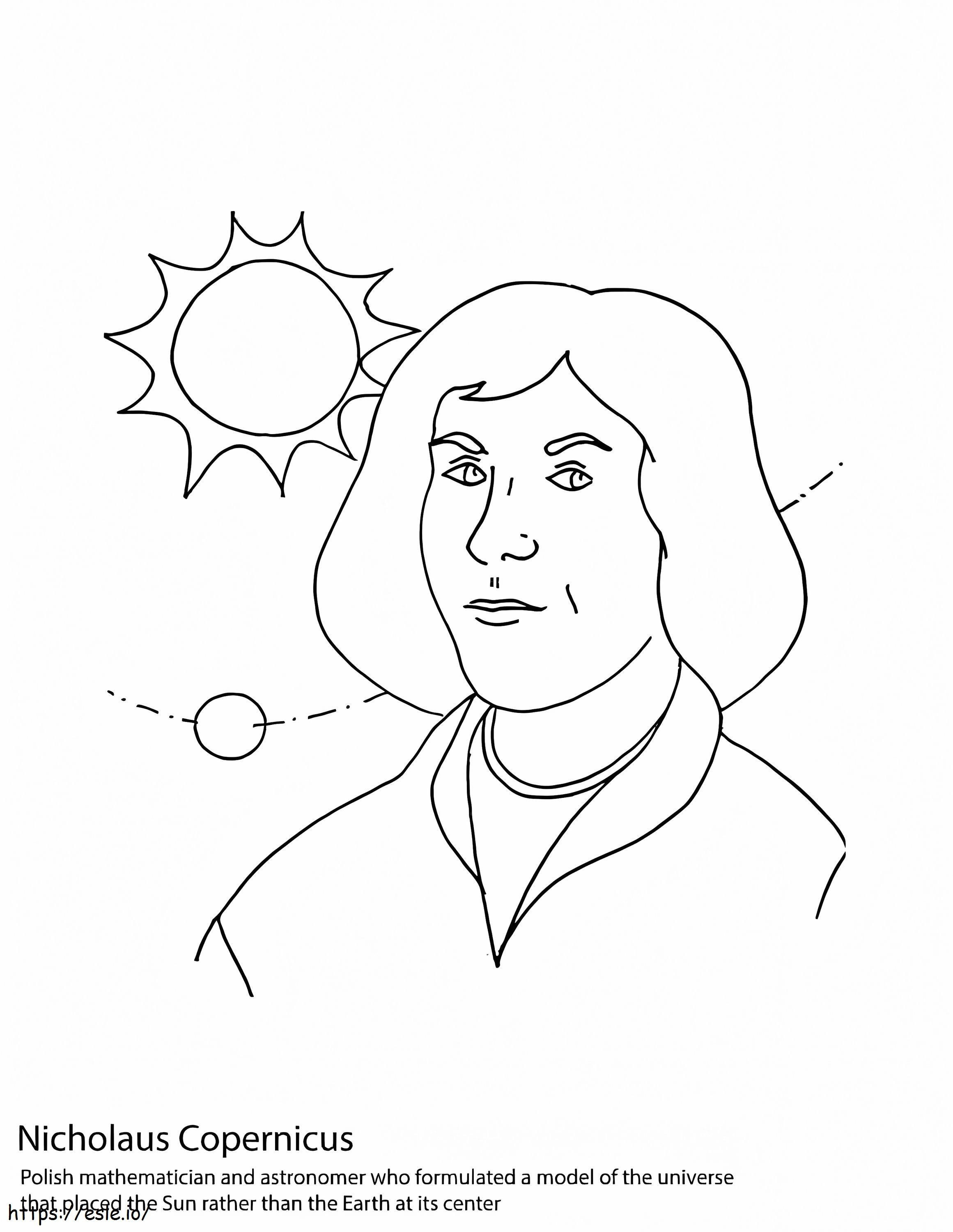 Nicolaus Copernicus coloring page