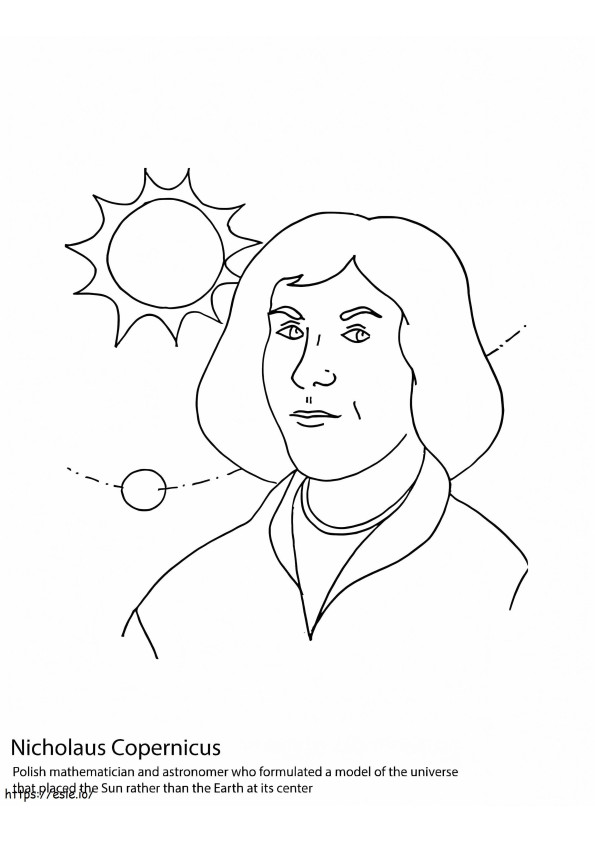 Nicolaus Copernicus coloring page